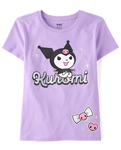 T-shirt graphique holographique Kuromi™ pour filles