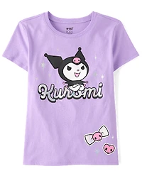 T-shirt graphique holographique Kuromi™ pour filles