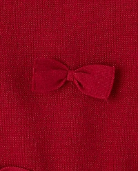 Toddler Girls Bow Sweater Dress