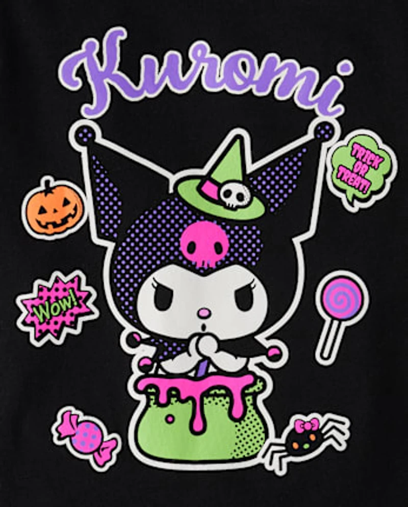 Toddler Girls Kuromi™ Glow Halloween Graphic Tee