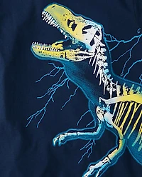 Boys Dino Skeleton Graphic Tee