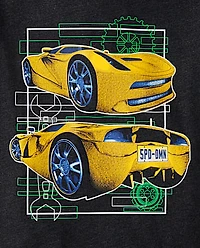 Boys Yellow Racecar Graphic Tee