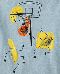 Boys Pasta Basketball Graphic Tee