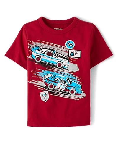 Baby And Toddler Boys Racecars Graphic Tee