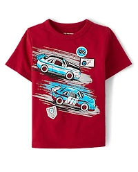 Baby And Toddler Boys Racecars Graphic Tee