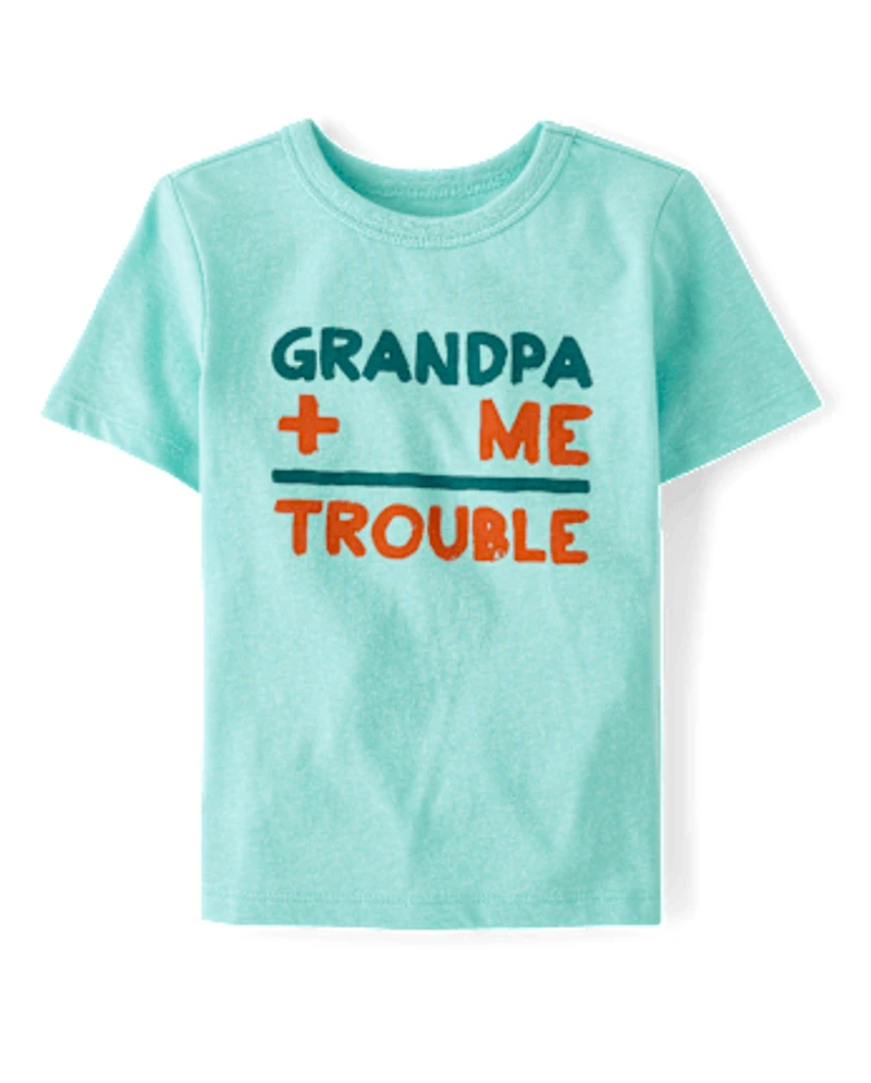 Baby And Toddler Boys Grandpa Plus Me Graphic Tee