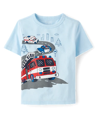 Baby And Toddler Boys Emergency Vehicles Graphic Tee