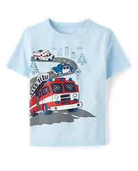 Baby And Toddler Boys Emergency Vehicles Graphic Tee