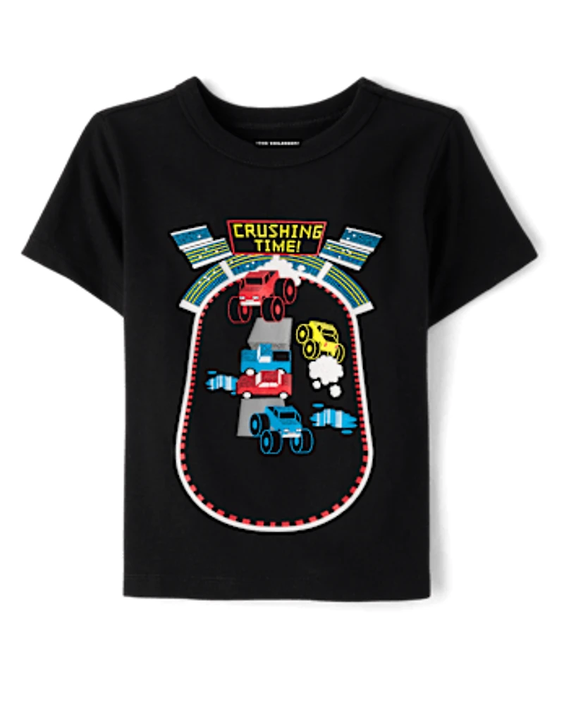 Baby And Toddler Boys Monster Truck Arena Graphic Tee