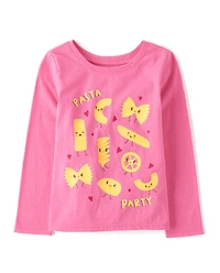 Baby And Toddler Girls Pasta Club Graphic Tee