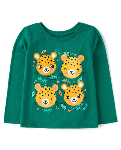 Baby And Toddler Girls Cheetahs Graphic Tee