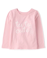 Baby And Toddler Girls Tutu Cute Graphic Tee
