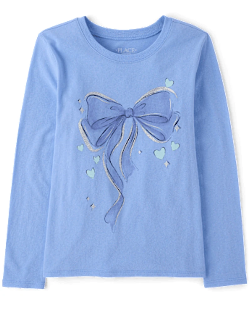 Girls Bow Graphic Tee