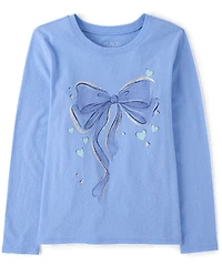Girls Bow Graphic Tee