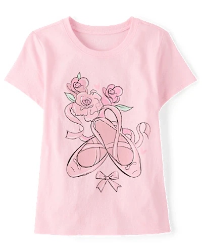 Girls Ballet Shoes Graphic Tee