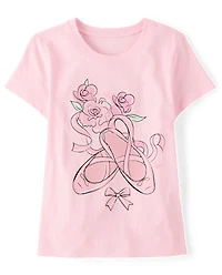 Girls Ballet Shoes Graphic Tee