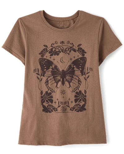 Girls Butterfly Graphic Tee