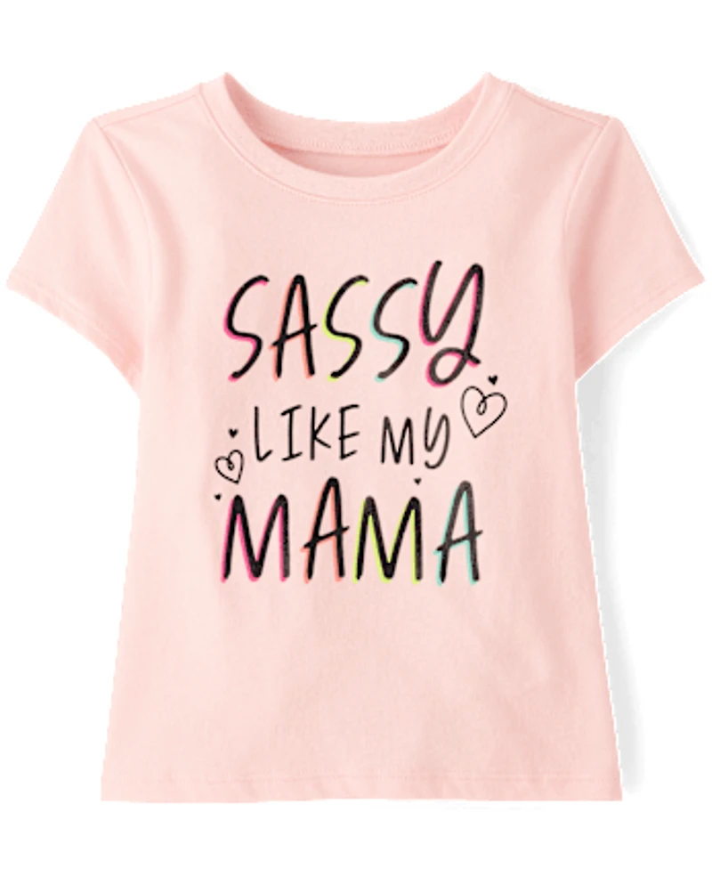 Baby And Toddler Girls Sassy Like My Mama Graphic Tee