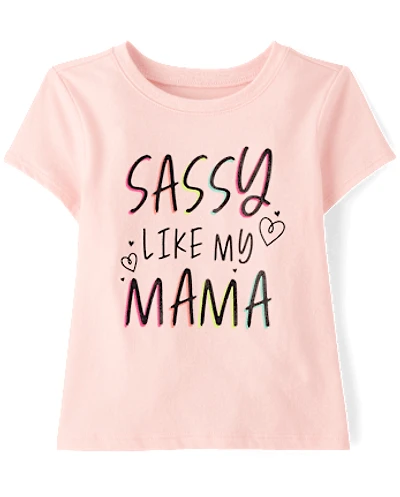 Baby And Toddler Girls Sassy Like My Mama Graphic Tee
