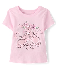 Baby And Toddler Girls Ballet Shoes Graphic Tee