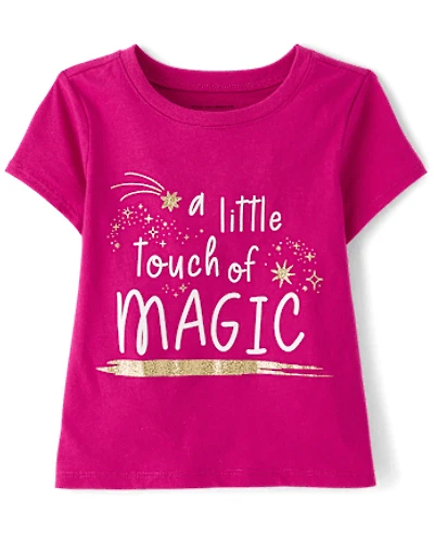Baby And Toddler Girls Touch Of Magic Graphic Tee