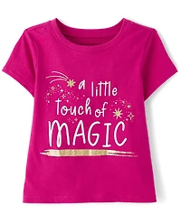 Baby And Toddler Girls Touch Of Magic Graphic Tee
