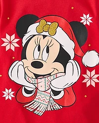 Baby And Toddler Girls Minnie Mouse™ Snowflake Christmas Graphic Tee