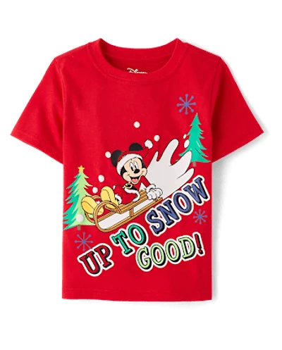 Baby And Toddler Boys Mickey Mouse™ Snow Good Christmas Graphic Tee