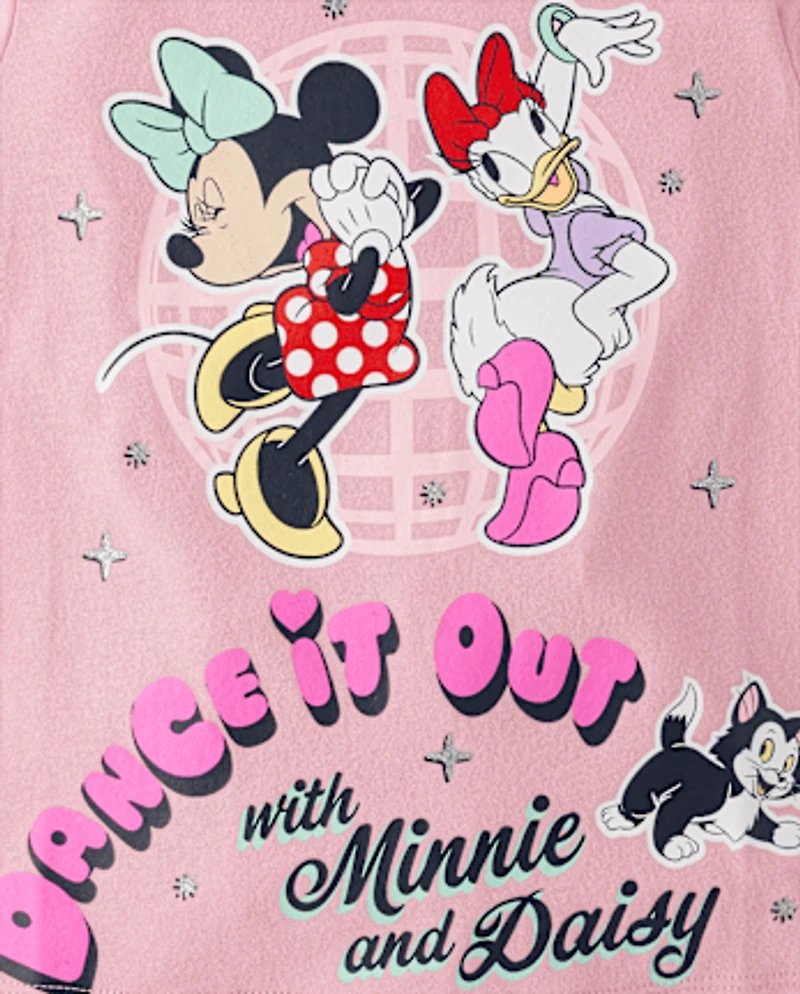 Baby And Toddler Girls Minnie Mouse™ Daisy Dancing Glitter Graphic Tee