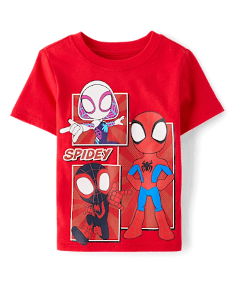 Baby And Toddler Boys Spidey Friends™ Grid Graphic Tee