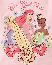 Girls Disney™ Princess Best Gal Pals Glitter Oversized Graphic Tee