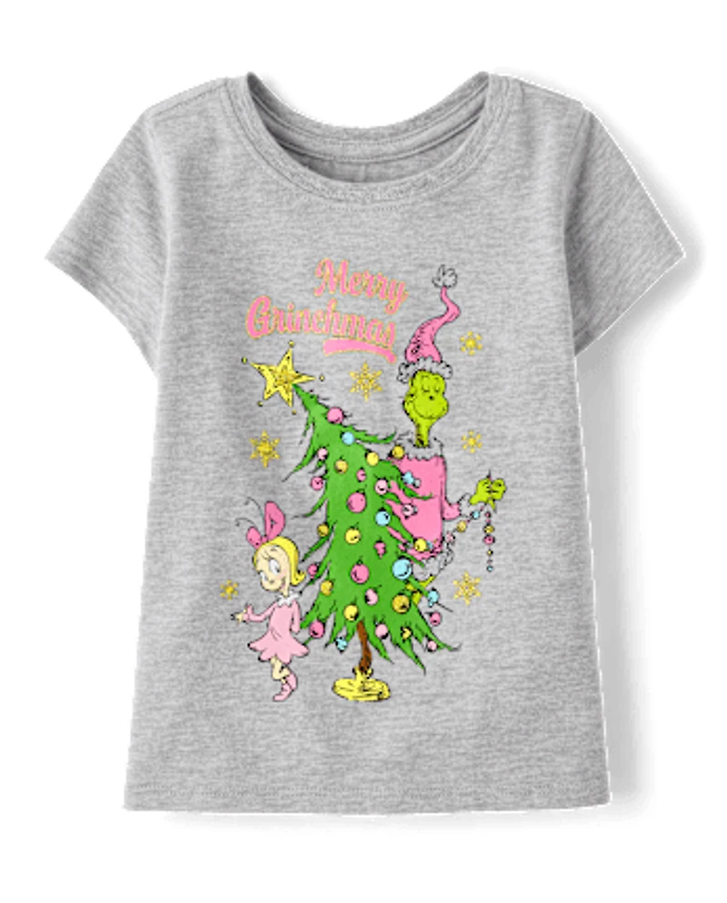 Baby And Toddler Girls Dr. Seuss The Grinch™ Merry Grinchmas Graphic Tee