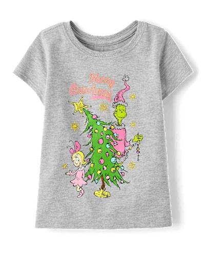 Baby And Toddler Girls Dr. Seuss The Grinch™ Merry Grinchmas Graphic Tee