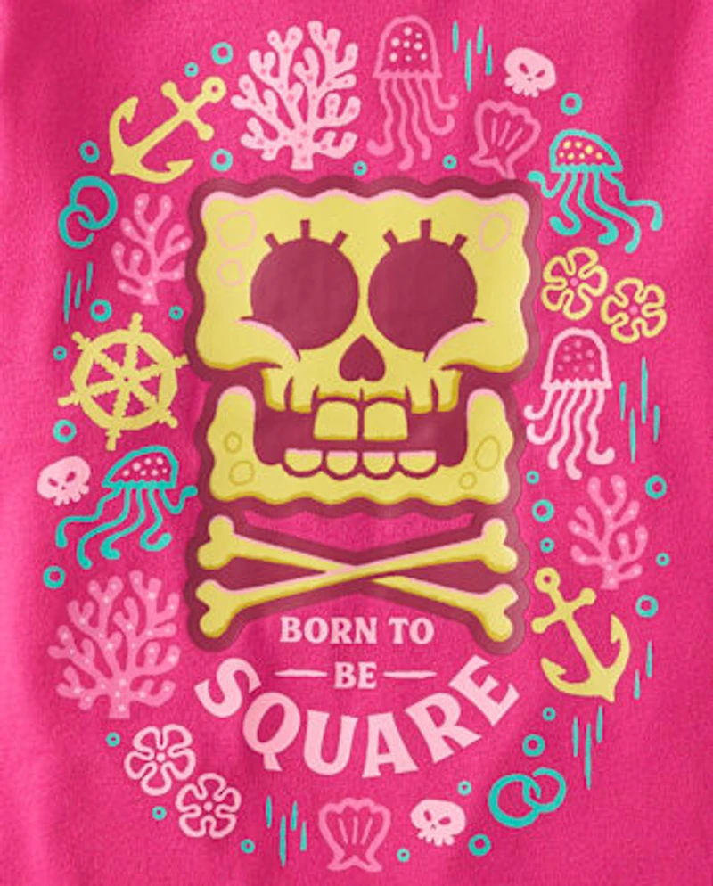 Girls SpongeBob SquarePants™ Skull And Crossbones Graphic Tee