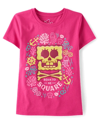 Girls SpongeBob SquarePants™ Skull And Crossbones Graphic Tee
