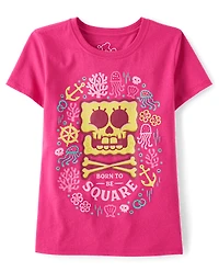 Girls SpongeBob SquarePants™ Skull And Crossbones Graphic Tee