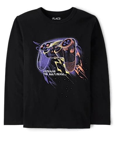 Boys Game Controller Universe Graphic Tee