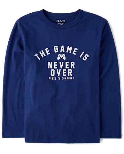 Boys Game Is Never Over Graphic Tee