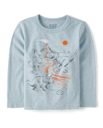 Baby And Toddler Boys Dino Mountain Graphic Tee