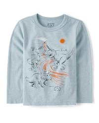 Baby And Toddler Boys Dino Mountain Graphic Tee