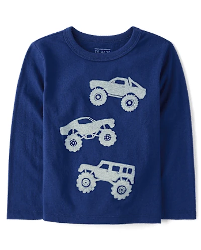 Baby And Toddler Boys Monster Truck Trio Graphic Tee
