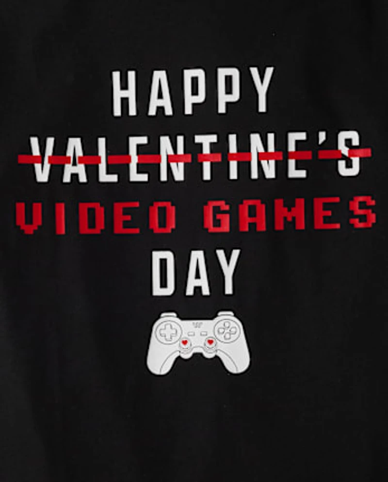 Boys Valentine's Day Video Games Graphic Tee