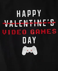 Boys Valentine's Day Video Games Graphic Tee
