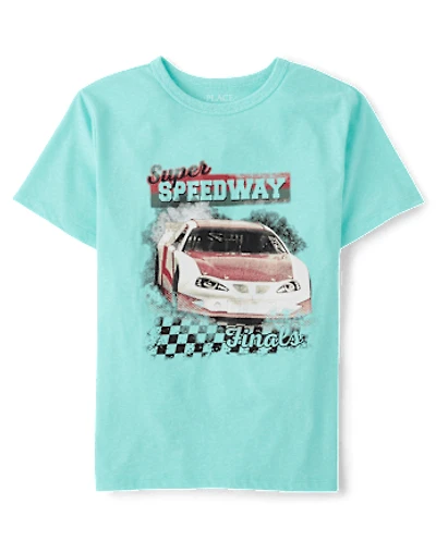 Boys Super Speedway Racecar Graphic Tee