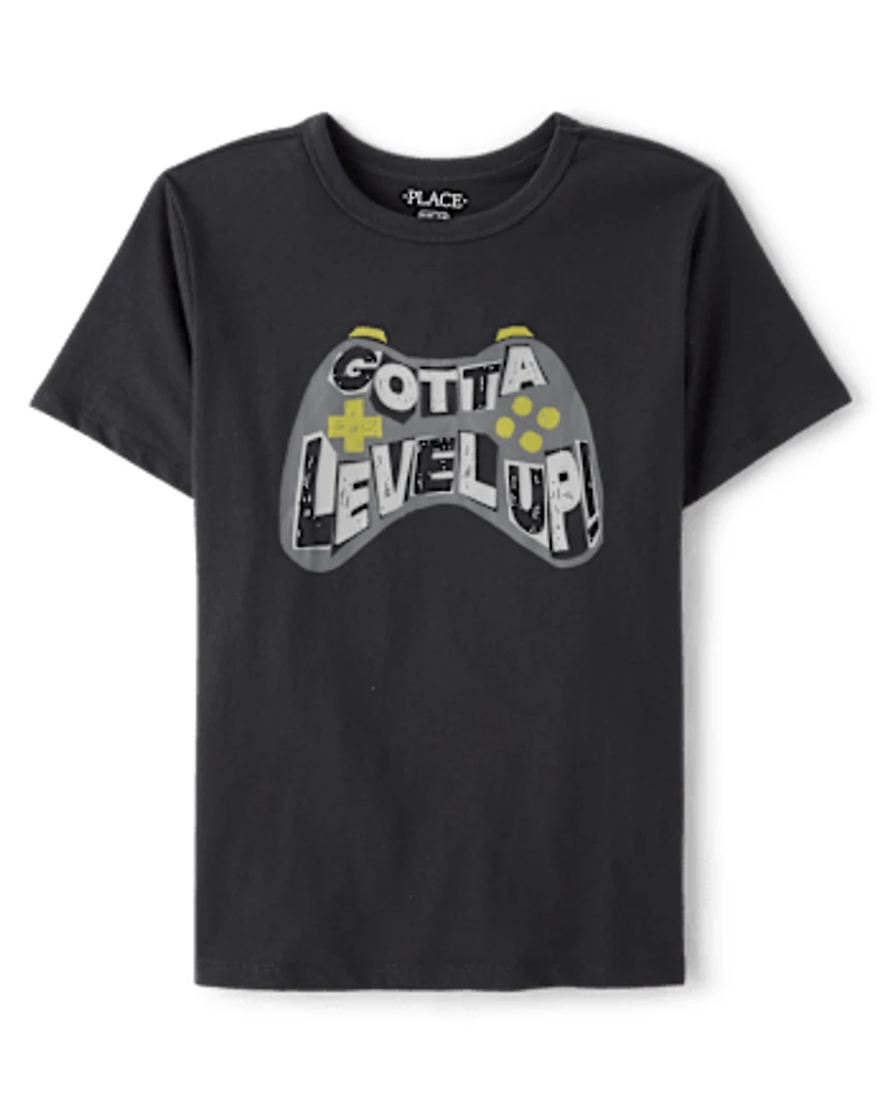 Boys Gotta Level Up Gamer Graphic Tee