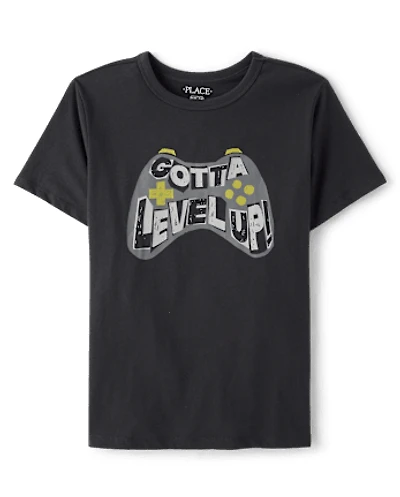 Boys Gotta Level Up Gamer Graphic Tee