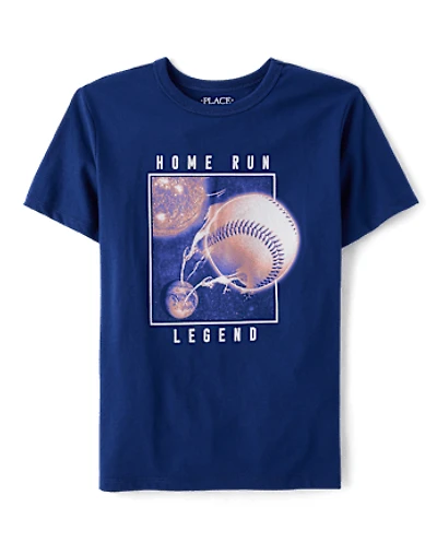 Boys Home Run Legend Baseball Graphic Tee