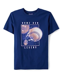 Boys Home Run Legend Baseball Graphic Tee