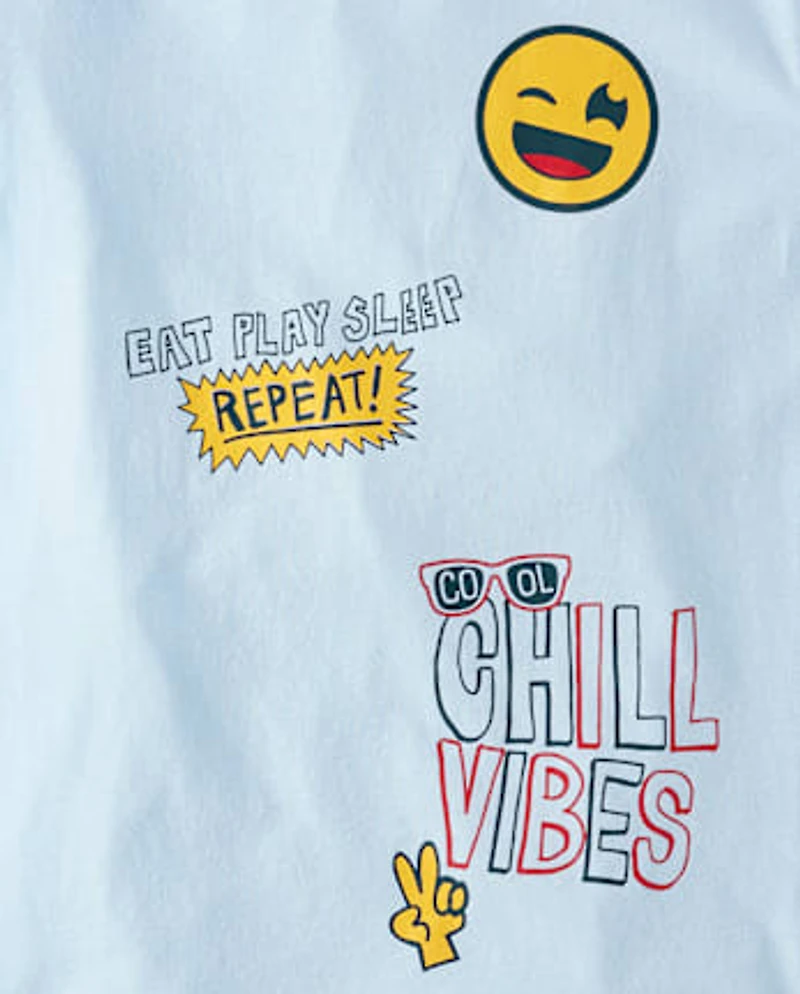 Boys Chill Vibes Doodle Graphic Tee
