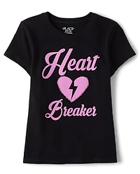 Girls Valentine's Day Heartbreaker Graphic Tee